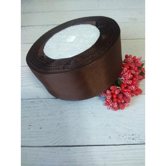 ОПТ Лента репсовая 4 см*20 ярдов коричневая 146